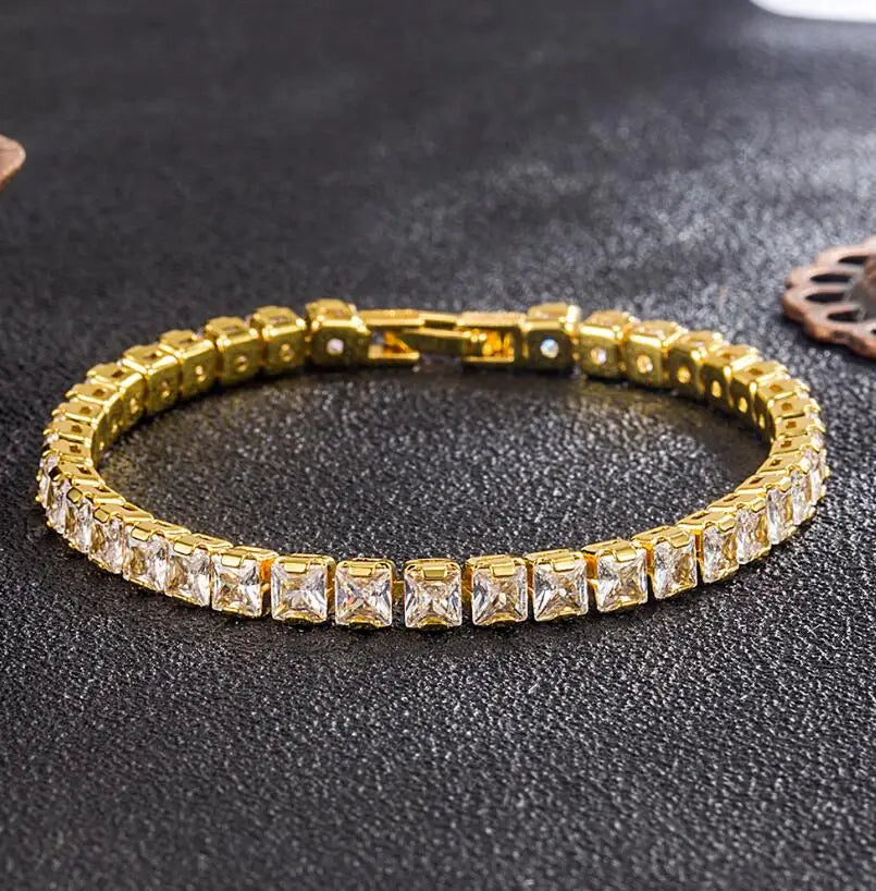 Stunning Hand Linked Tennis Bracelet