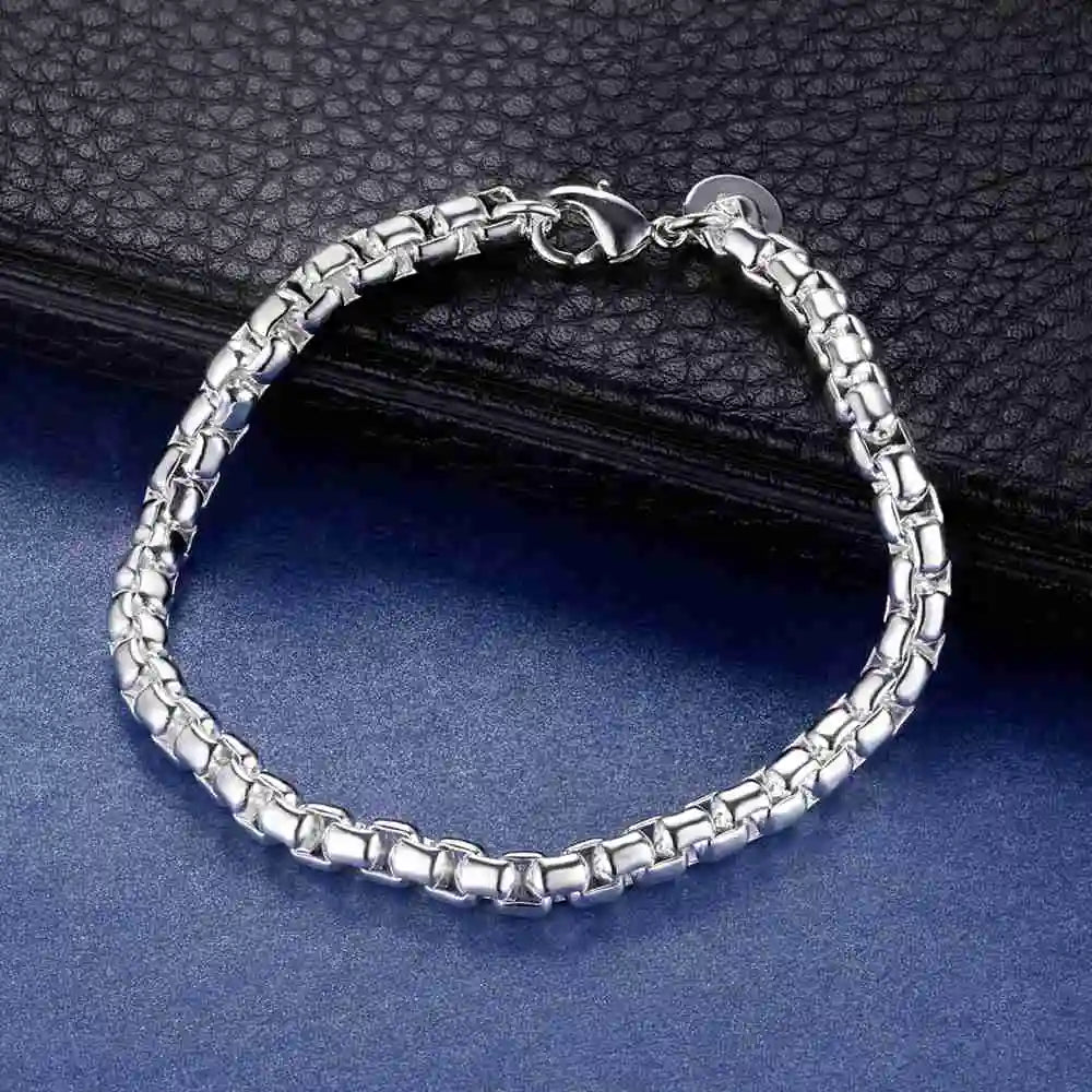 925 Sterling Silver Bracelet Heart High Quality Romance Chain for Woman Men Fashion Engagement Party Wedding Jewelry Gift