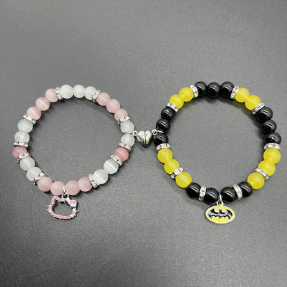 Halloween Bat Hello Cat Spider Friendship Bracelets Matching Bracelets Couple Best Friends Bff Spider Bracelet Jewelry for Women