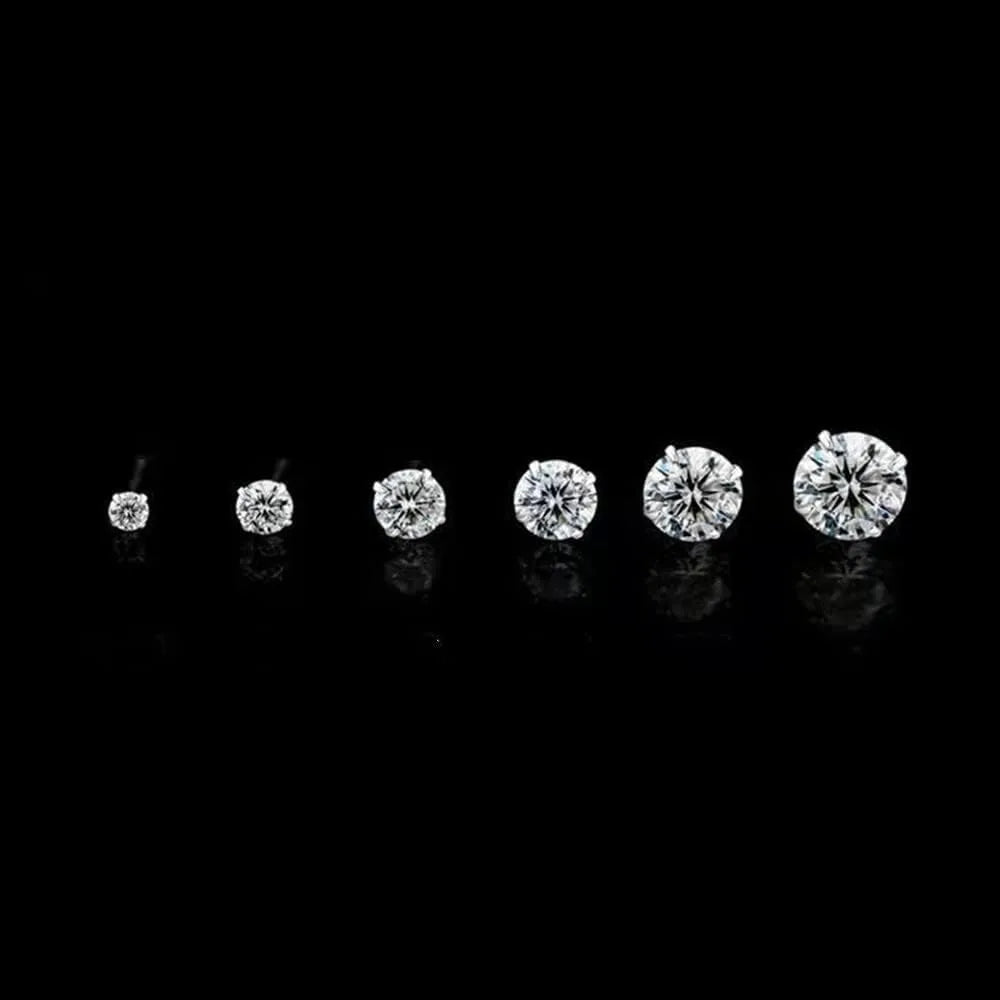 Butterfly Buckle Titanium Steel Stud Earrings 6 Pairs