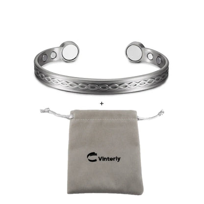 Infinite Love Pure Copper Bracelets Magnetic Cuff Adjustable Magnet Health Energy Bangles Arthritis Pain Relief Jewelry