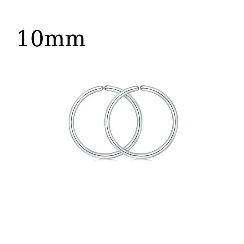 1 Pair Stainless Steel Small Tiny CZ Ball Flat Back Stud Earring Multiple Piercing Cartilage Hoop Earrings for Women Men