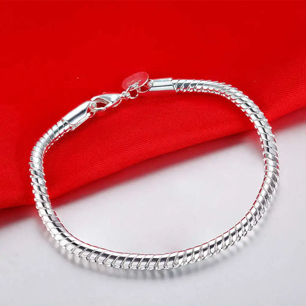 925 Sterling Silver Bracelet Heart High Quality Romance Chain for Woman Men Fashion Engagement Party Wedding Jewelry Gift