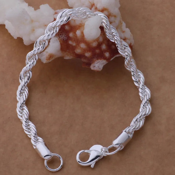 925 Sterling Silver Bracelet Heart High Quality Romance Chain for Woman Men Fashion Engagement Party Wedding Jewelry Gift