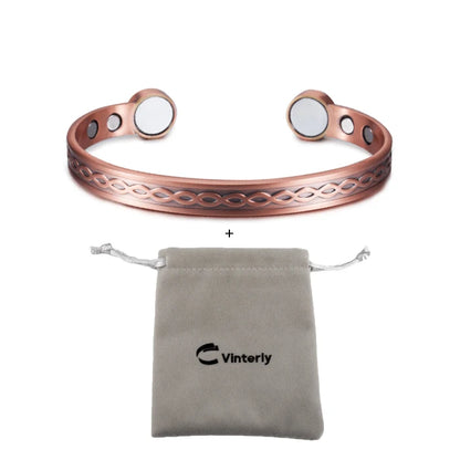 Infinite Love Pure Copper Bracelets Magnetic Cuff Adjustable Magnet Health Energy Bangles Arthritis Pain Relief Jewelry