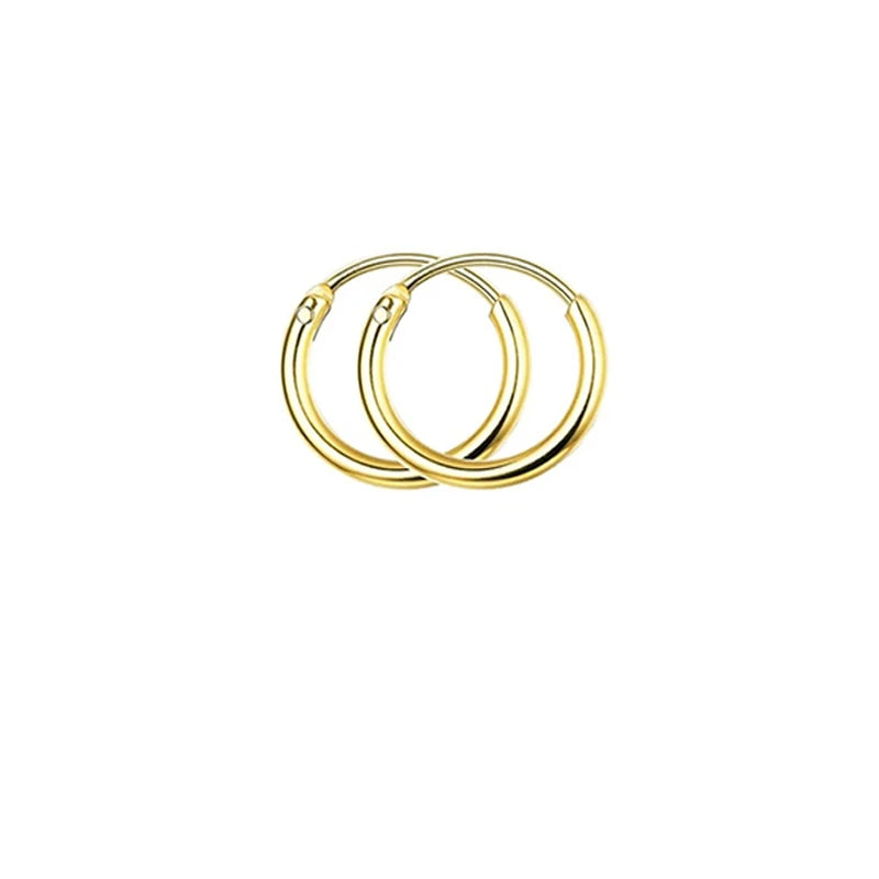 2Pcs 14K Gold Plated Flat Back Stud Earrings for Women, Hypoallergenic Stainless Steel Screw Back Cartigale Conch Helix Earrings