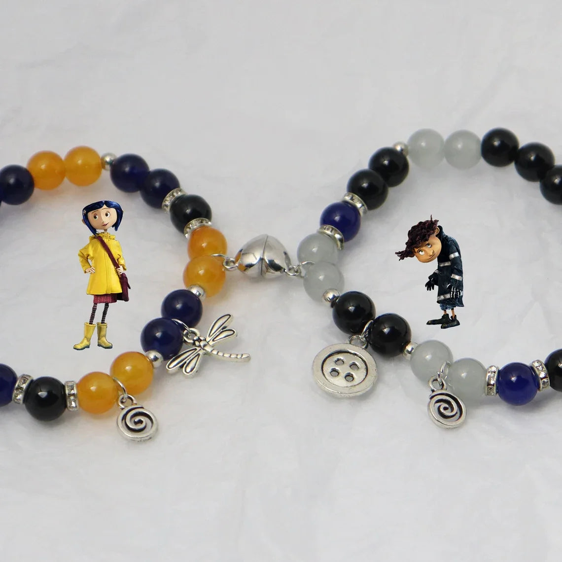 Handmade Coraline and Wybie Matching Bracelets