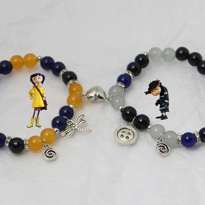 Handmade Coraline and Wybie Matching Bracelets
