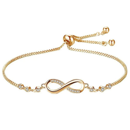 New Fine 925 Sterling Silver Pretty Crystal Bracelets for Women Fashion Jewelry Party Wedding Accessories Valentine'S Day Gifts