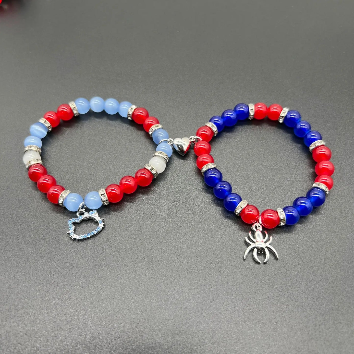Halloween Bat Hello Cat Spider Friendship Bracelets Matching Bracelets Couple Best Friends Bff Spider Bracelet Jewelry for Women