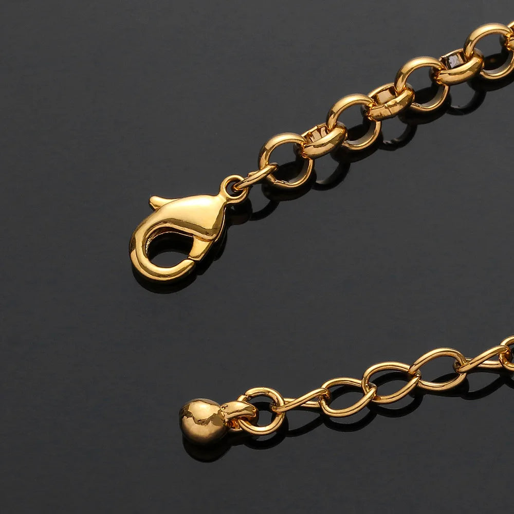 Blue Evil Eye Crystal Charm Allah Bracelets for Women Muslim Jewelry 3 Turkish Blue Eye Bracelet Gold Color Plated Never Faded