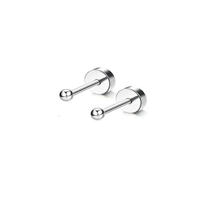 2Pcs 14K Gold Plated Flat Back Stud Earrings for Women, Hypoallergenic Stainless Steel Screw Back Cartigale Conch Helix Earrings