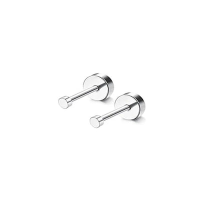 2Pcs 14K Gold Plated Flat Back Stud Earrings for Women, Hypoallergenic Stainless Steel Screw Back Cartigale Conch Helix Earrings