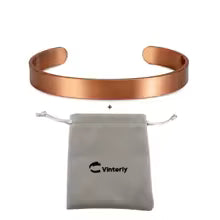 Pure Copper Bracelets Matte Adjustable Open Cuff 9.5Mm Wide Bangles Soft Metal Resizable Jewelry for Men Women Gifts