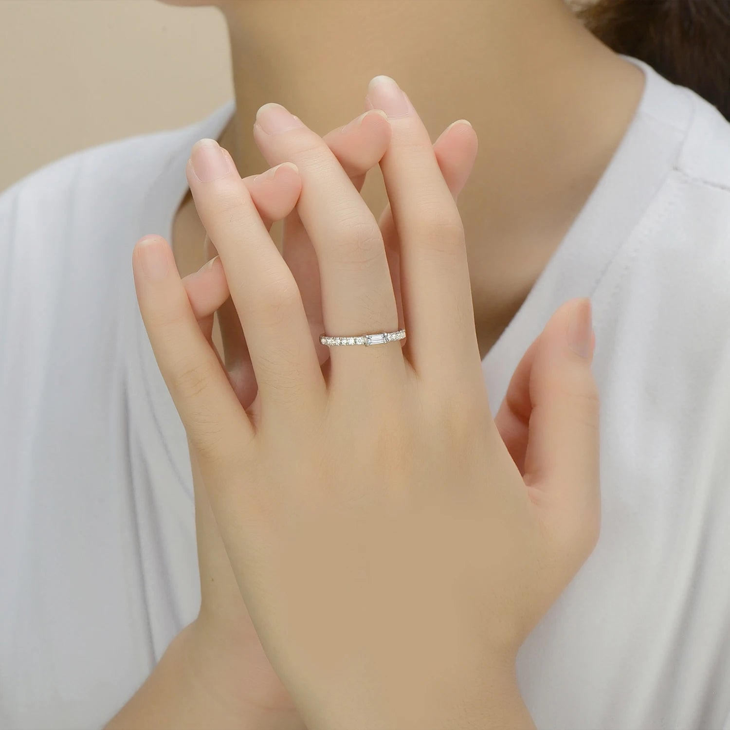 Sterling Silver AAAAA Zirconia Wedding Ring for Women