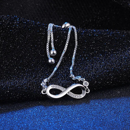 New Fine 925 Sterling Silver Pretty Crystal Bracelets for Women Fashion Jewelry Party Wedding Accessories Valentine'S Day Gifts