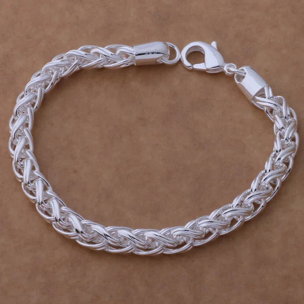 925 Sterling Silver Bracelet Heart High Quality Romance Chain for Woman Men Fashion Engagement Party Wedding Jewelry Gift