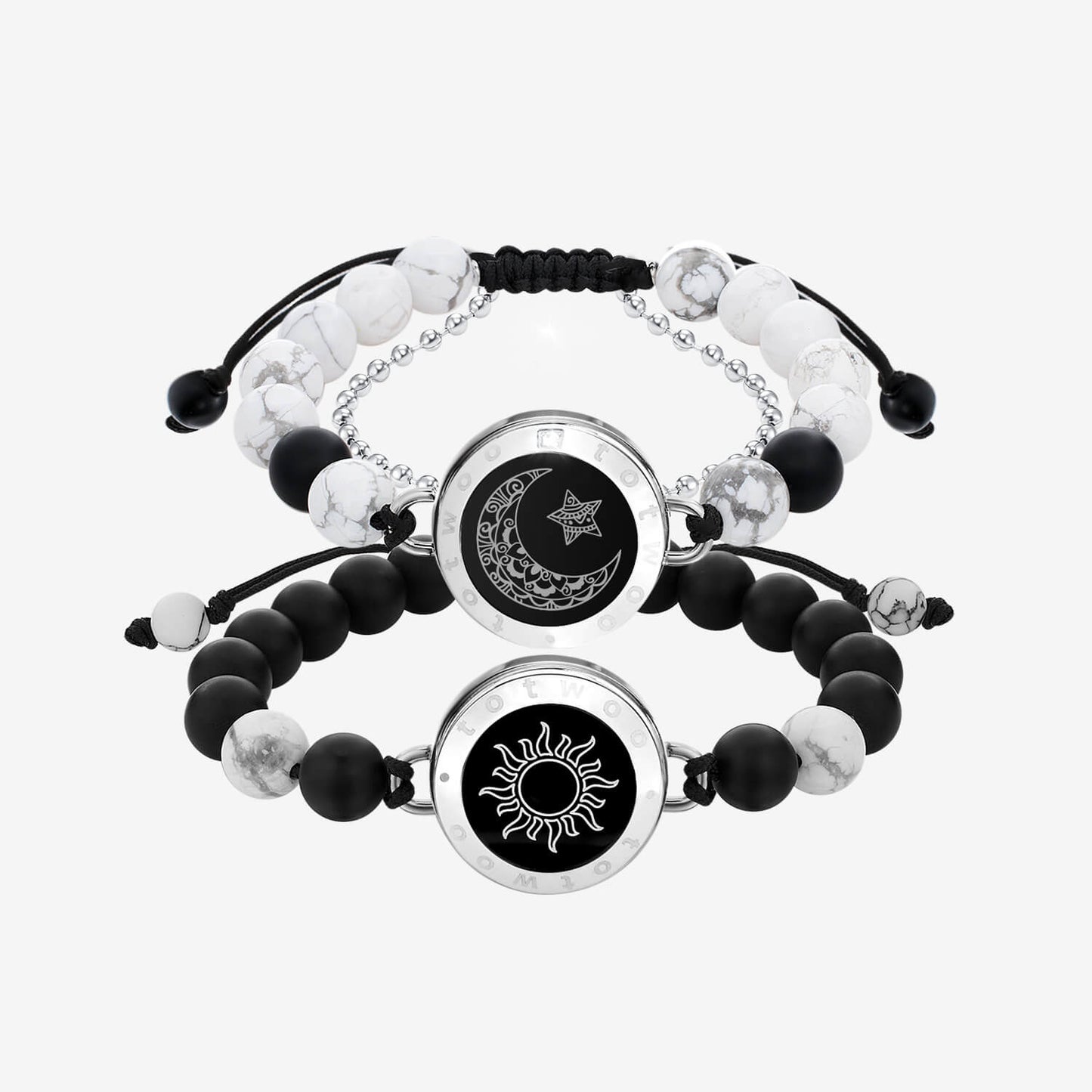 Sun & Moon Touch Bracelets with Matching Beads