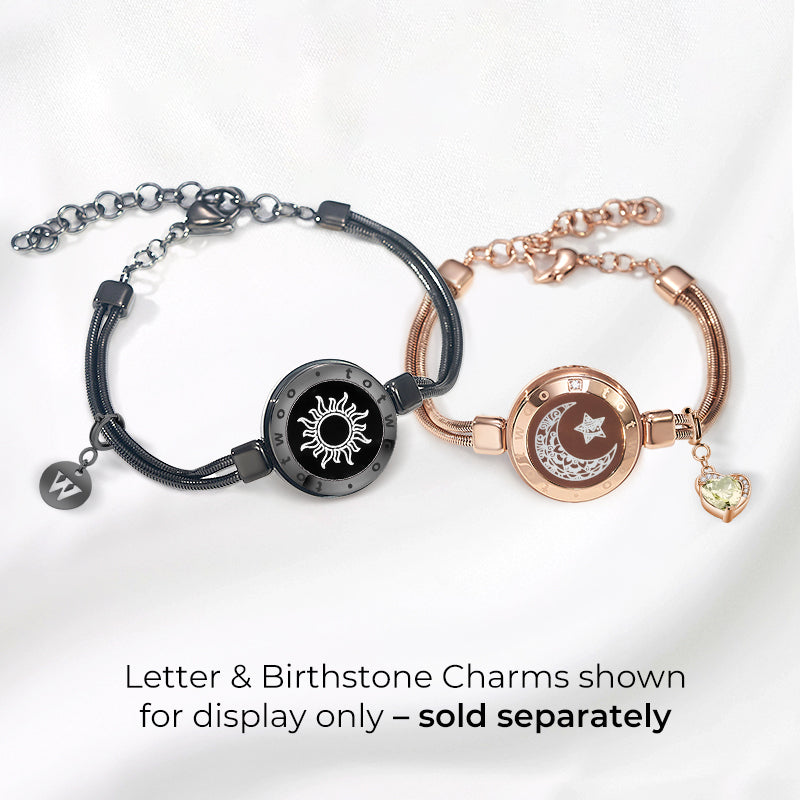 Sun & Moon Touch Bracelets with Snake Chain – Niko Stones