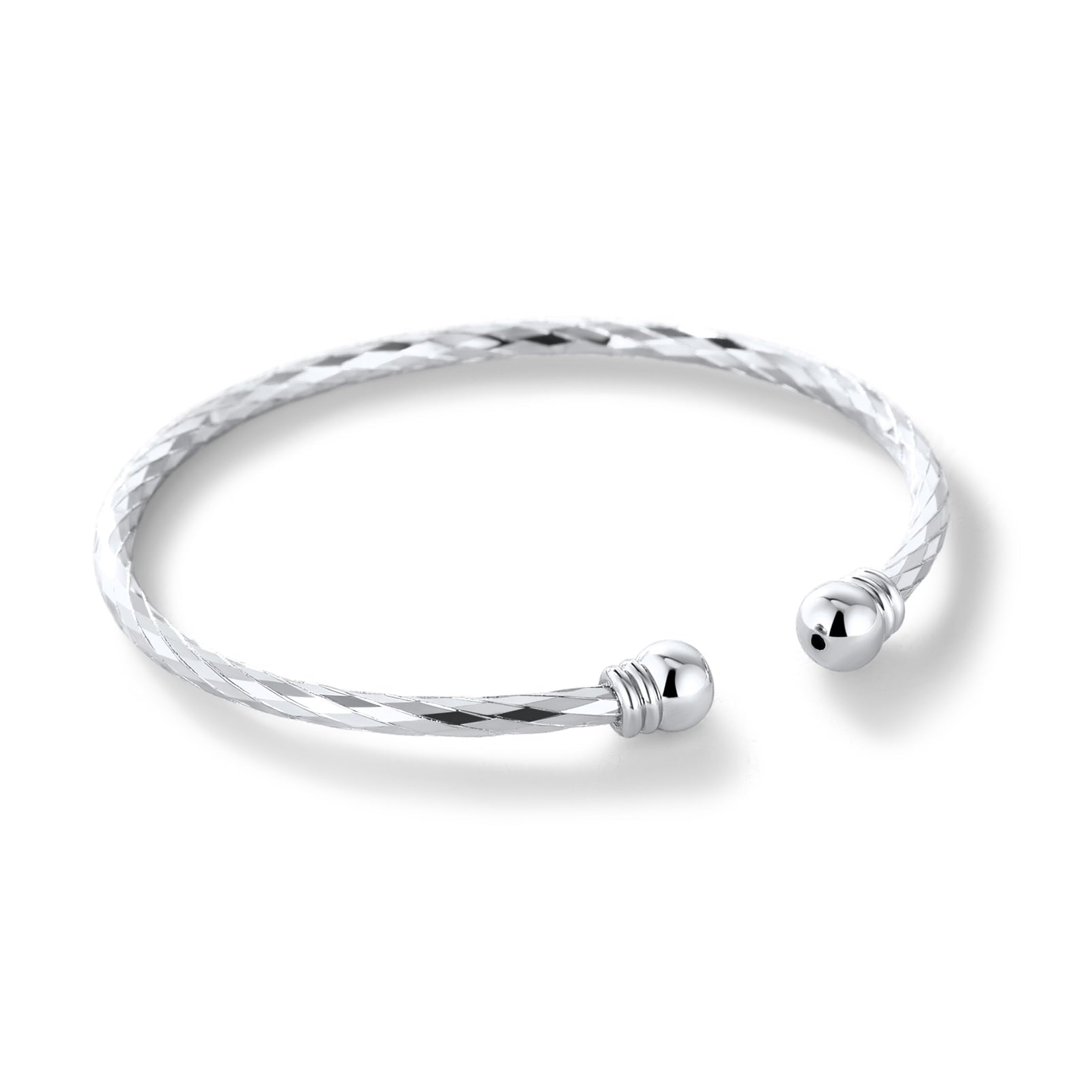 Women Twisted Silver Cuff Bangle Open Bracelet Fashion Bangle Adjustable Hand Braclet Solid Jewelry Birthday Gift