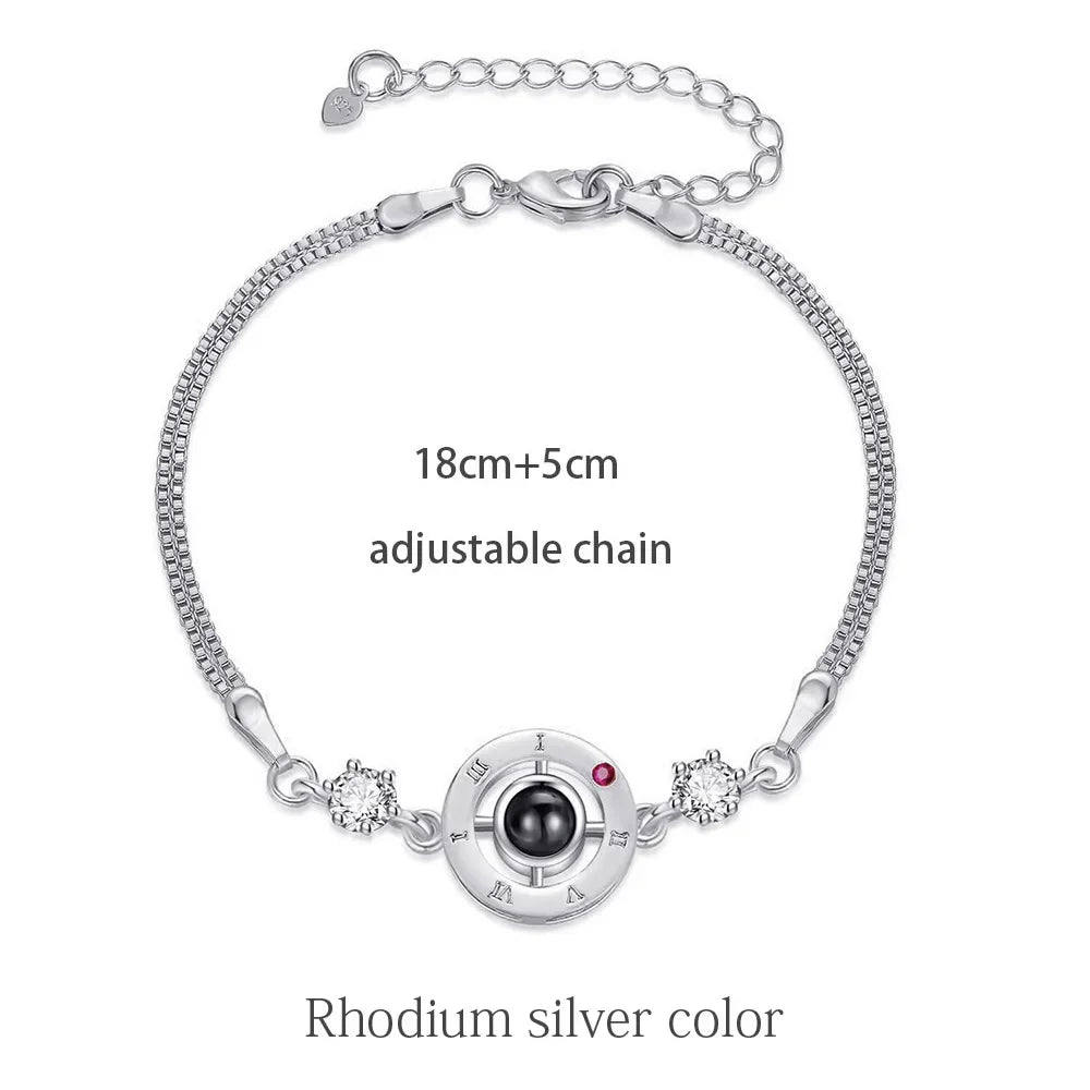 100 Languages I Love You Bracelet Heart Wedding Romantic I Love You Projection Bracelets for Women Lady Girl Friend Gifts
