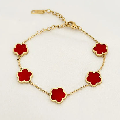 Premium Stainless Steel Jewelry Kpop Stainless Steel Bracelets for Women Clover Bracelet for Girls Women'S Hand Bracelets Charm