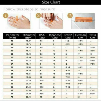 Gorgeous Silver Rings for Women Simulated White Sapphire Rings Jewelry Size 6-10