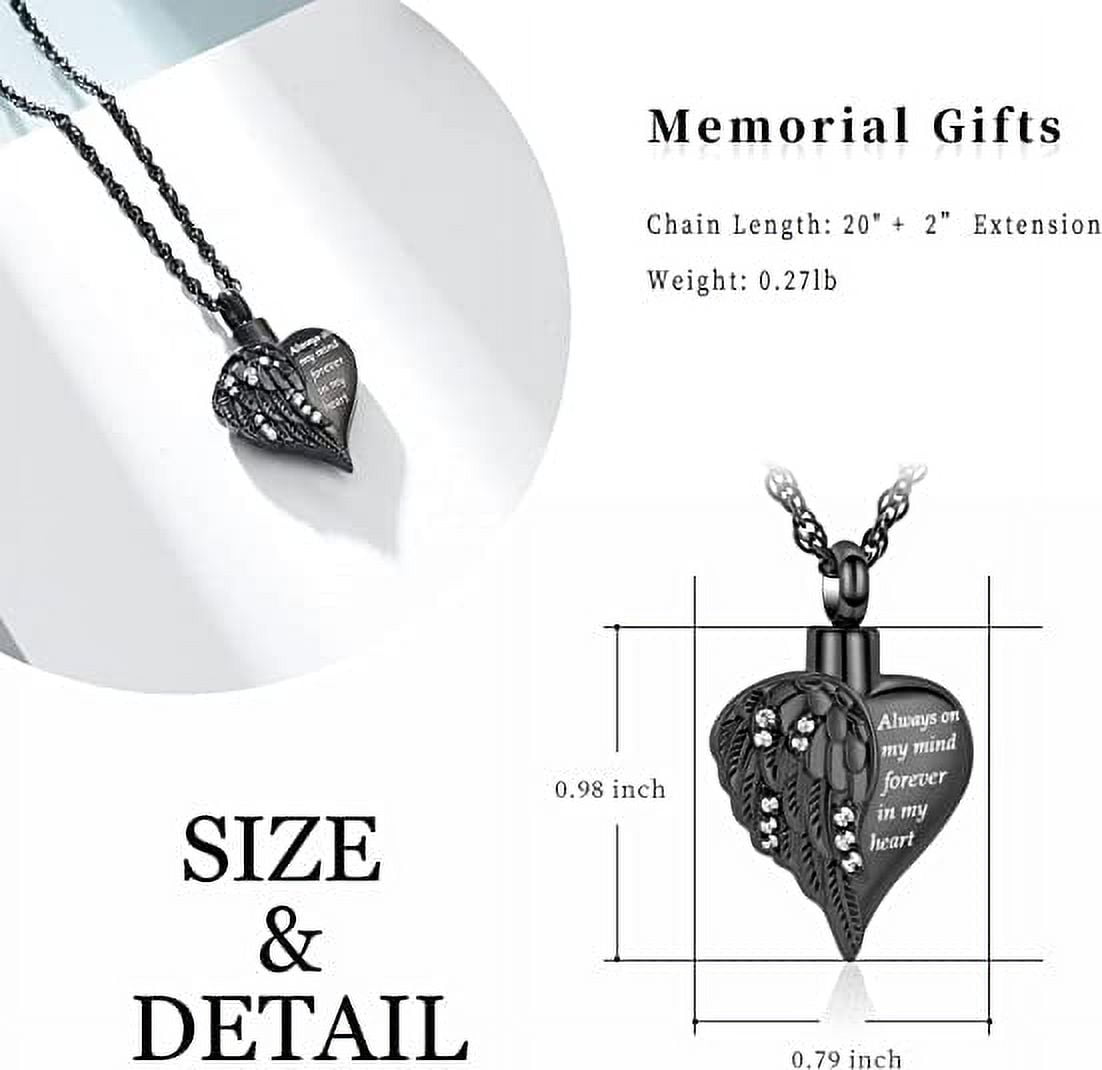 Pendant Black Necklaces, Stainless Steel, 0.83”L*1.1”H Inch, 14.7G