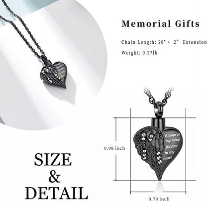 Pendant Black Necklaces, Stainless Steel, 0.83”L*1.1”H Inch, 14.7G