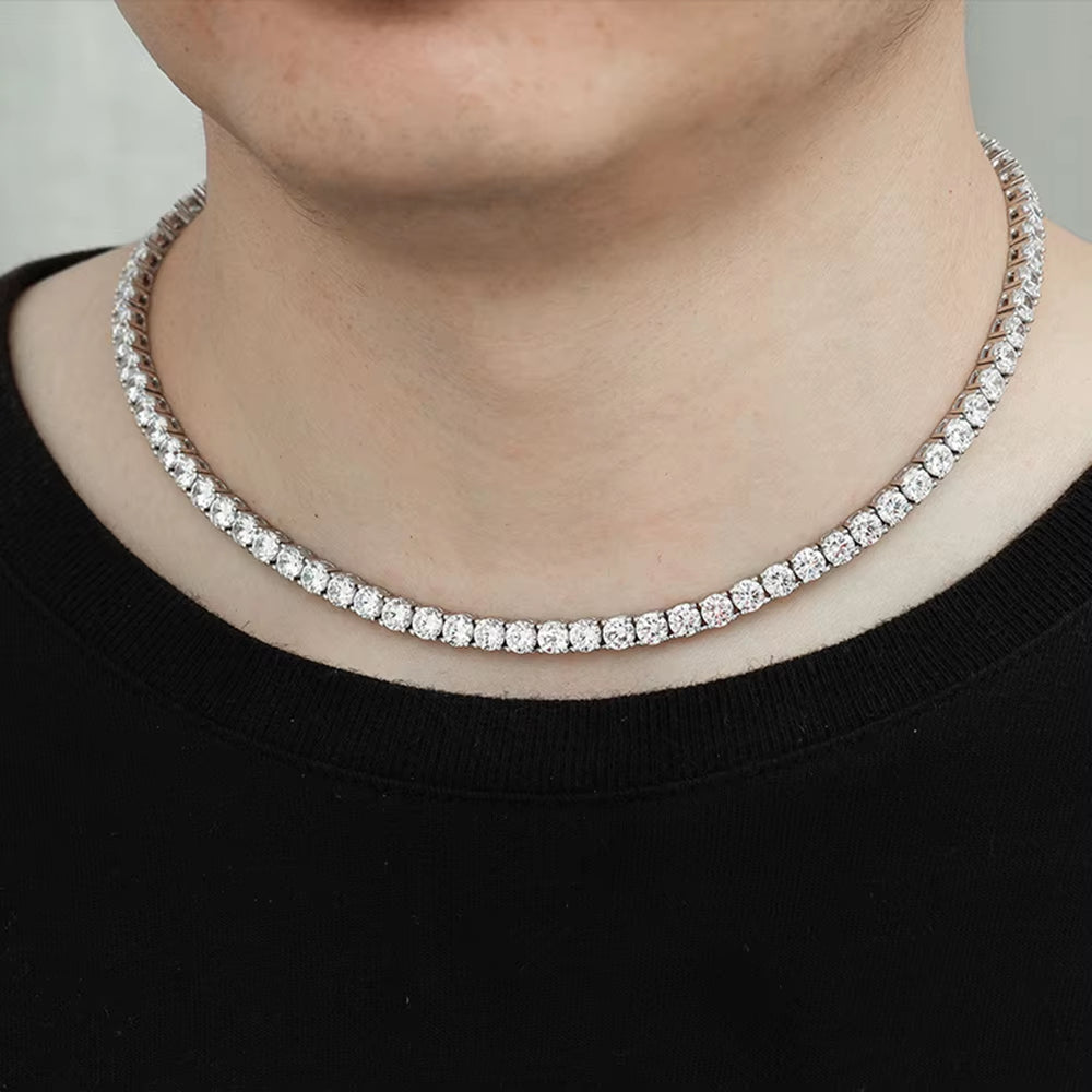 Classic Zircon Tennis Chain Necklace- 5 mm