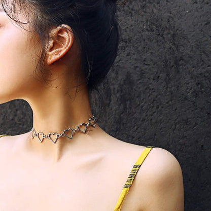 Choker Necklace - Simple Geometric Circle Choker Statement Clavicle Necklace for Women Necklace Jewerly