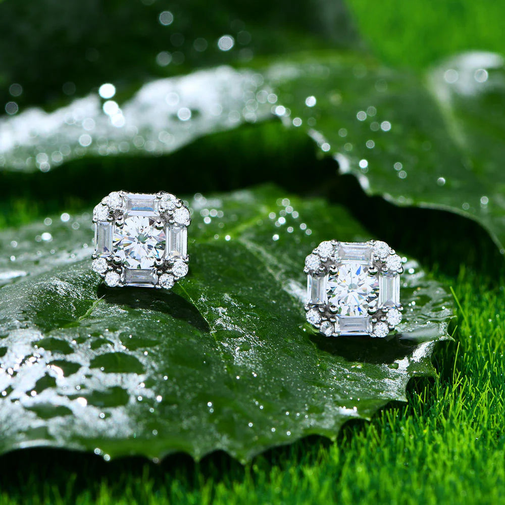 Round Brilliant Cut Zirconia Earrings