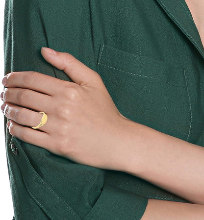Women'S 10K Yellow Gold Signet Ring