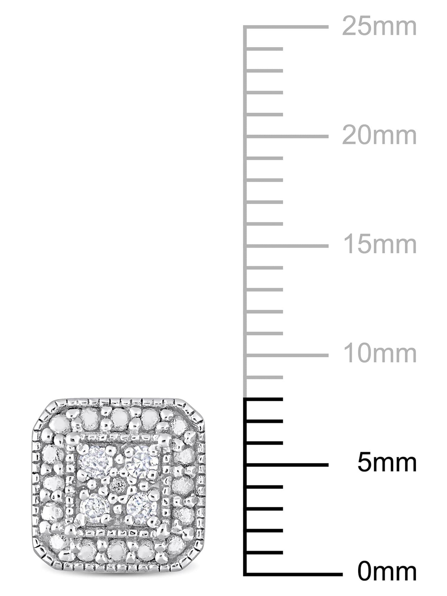 Women'S Diamond Sterling Silver Earrings