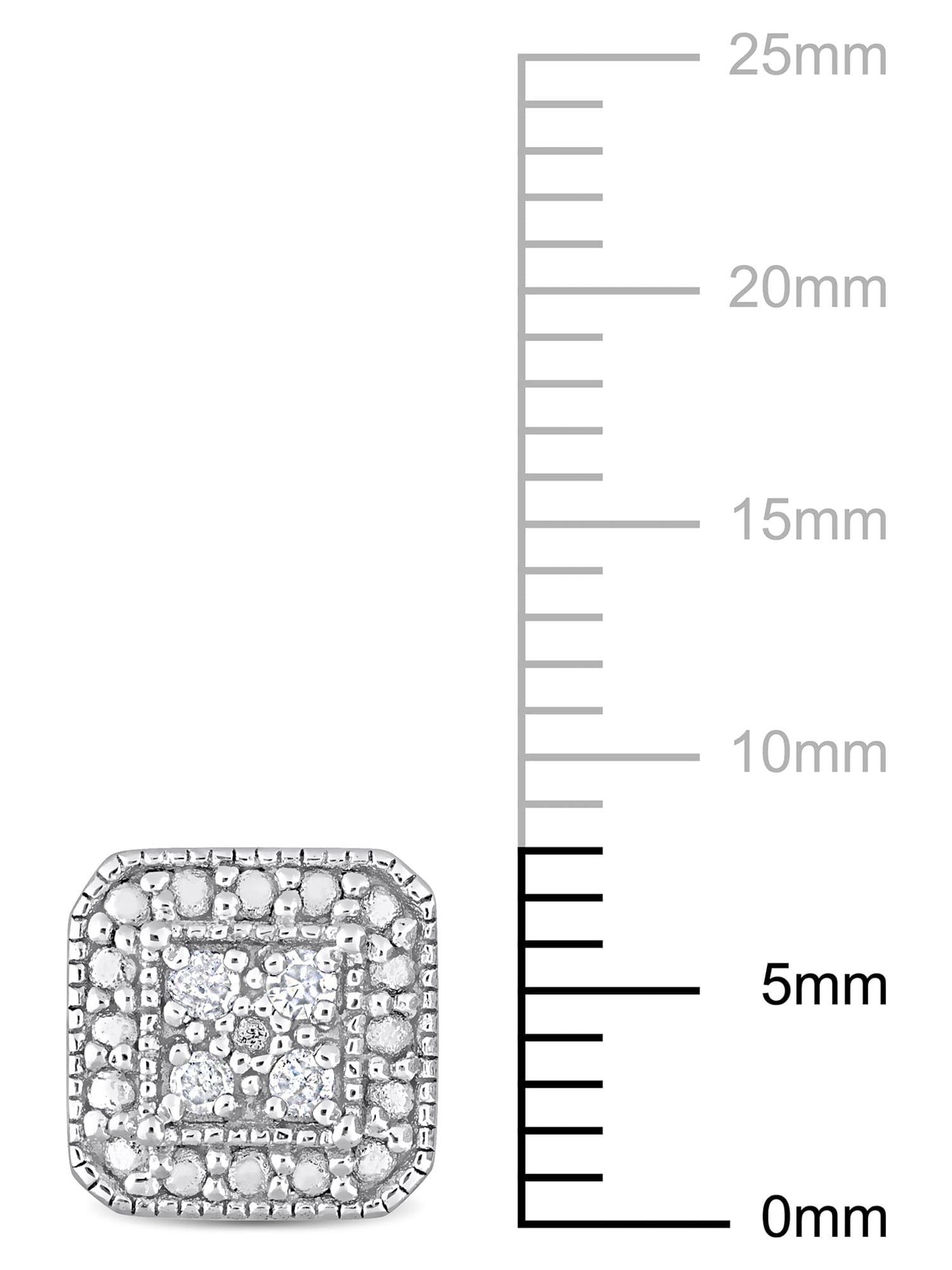 Women'S Diamond Sterling Silver Earrings