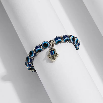 Turkish Lucky Evil Eye Bracelets Blue Evil Eye Bead Bracelet Men Women Handmade Lucky Jewelry Charm Bracelet Female Dropshipping