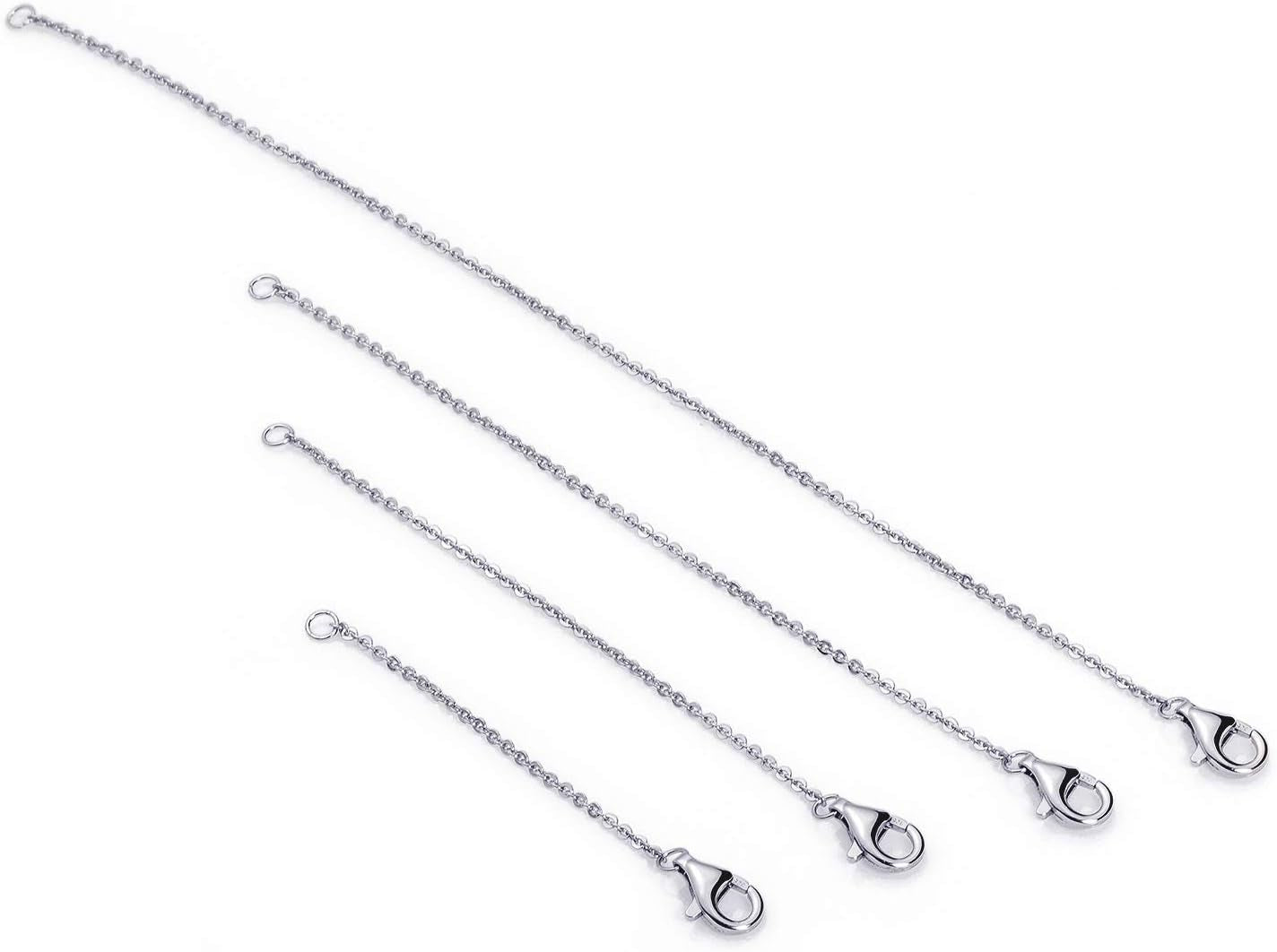 Sterling Silver & Gold Chain Extenders - Set of 2", 3", 4", and 6" for Necklaces & Bracelets