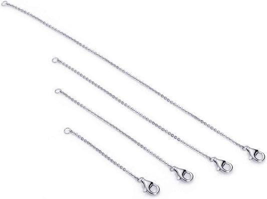 Sterling Silver & Gold Chain Extenders - Set of 2", 3", 4", and 6" for Necklaces & Bracelets