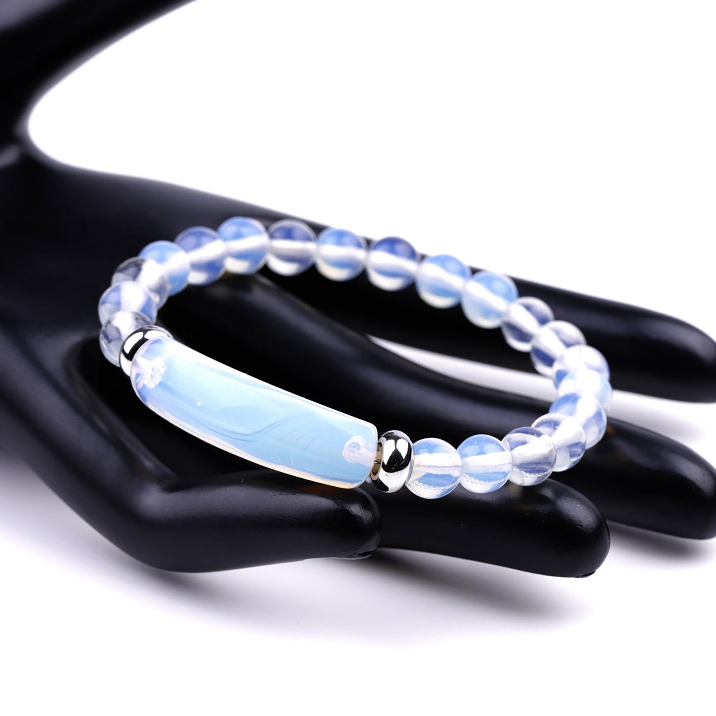 8Mm Clear Quartz Stretch Bracelet Energy Handmade Bracelet Gifts for Women