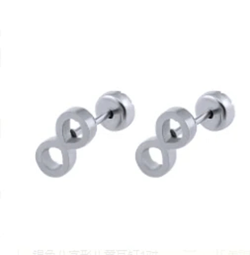 Flower Baby Earrings 316L Stainless Steel Small Stud Earrings Heart Kid Studs Ear Earrings Female Piercing Jewelry Women