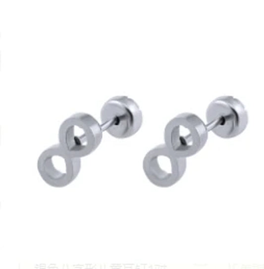 Flower Baby Earrings 316L Stainless Steel Small Stud Earrings Heart Kid Studs Ear Earrings Female Piercing Jewelry Women