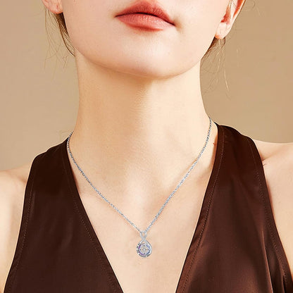 Graduation Gifts I'D Be Lost without You Compass Necklace for Women Sterling Silver Infinity Necklace with Purple Crystal Jewelry Birthday Gifts for Women