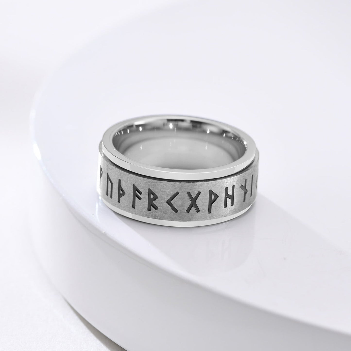 Men'S Anxiety Ring, Stainless Steel Viking Fidget Rings