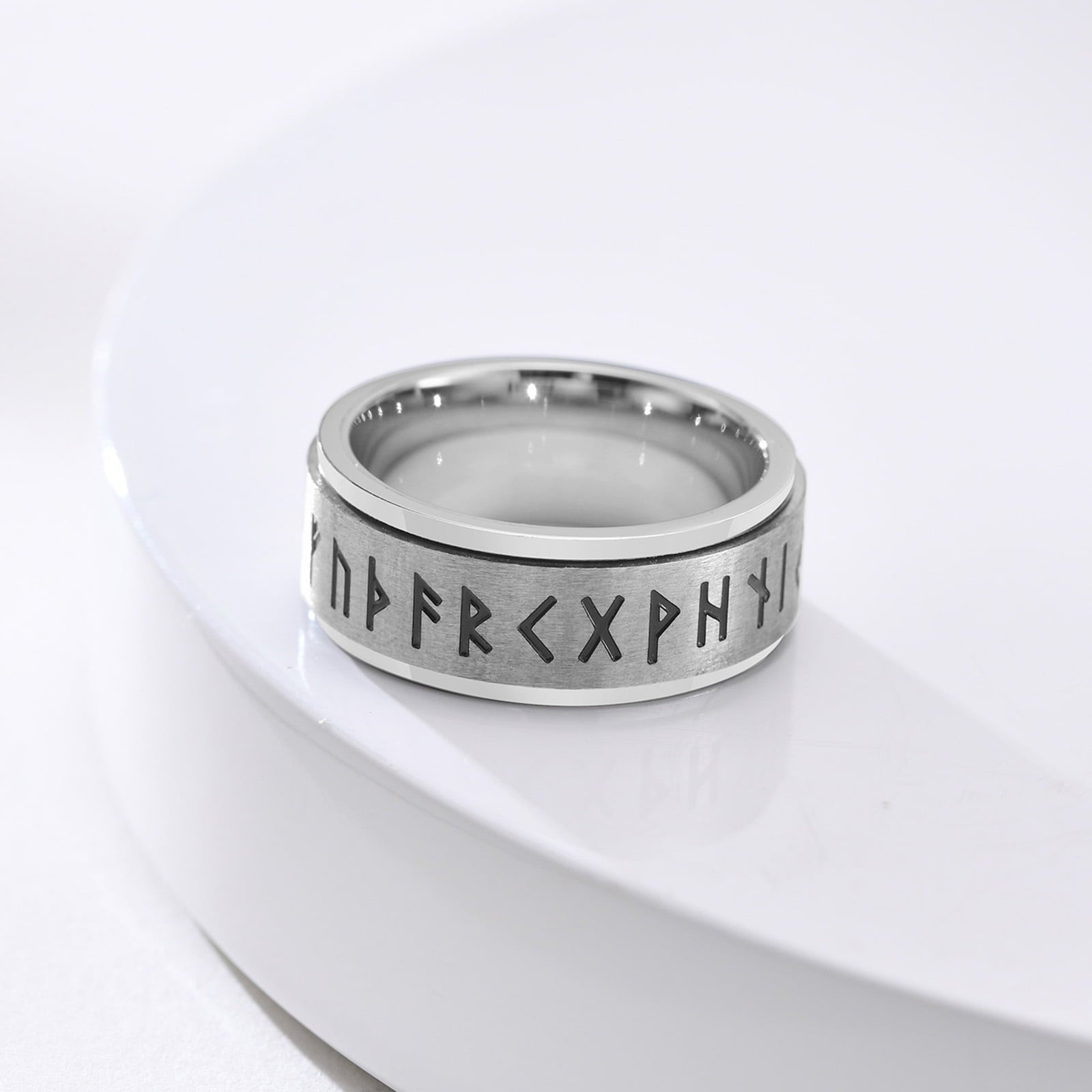 Men'S Anxiety Ring, Stainless Steel Viking Fidget Rings