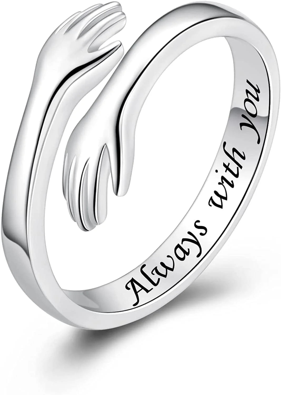Adjustable Hug Ring, Sterling Silver