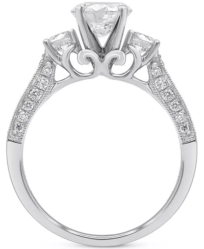 Diamond Three Stone Engagement Ring (1-3/4 Ct. T.W.) in 14K White Gold