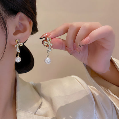 INS Butterfly Earrings with Rhinestones Fashion Temperament Jewelry