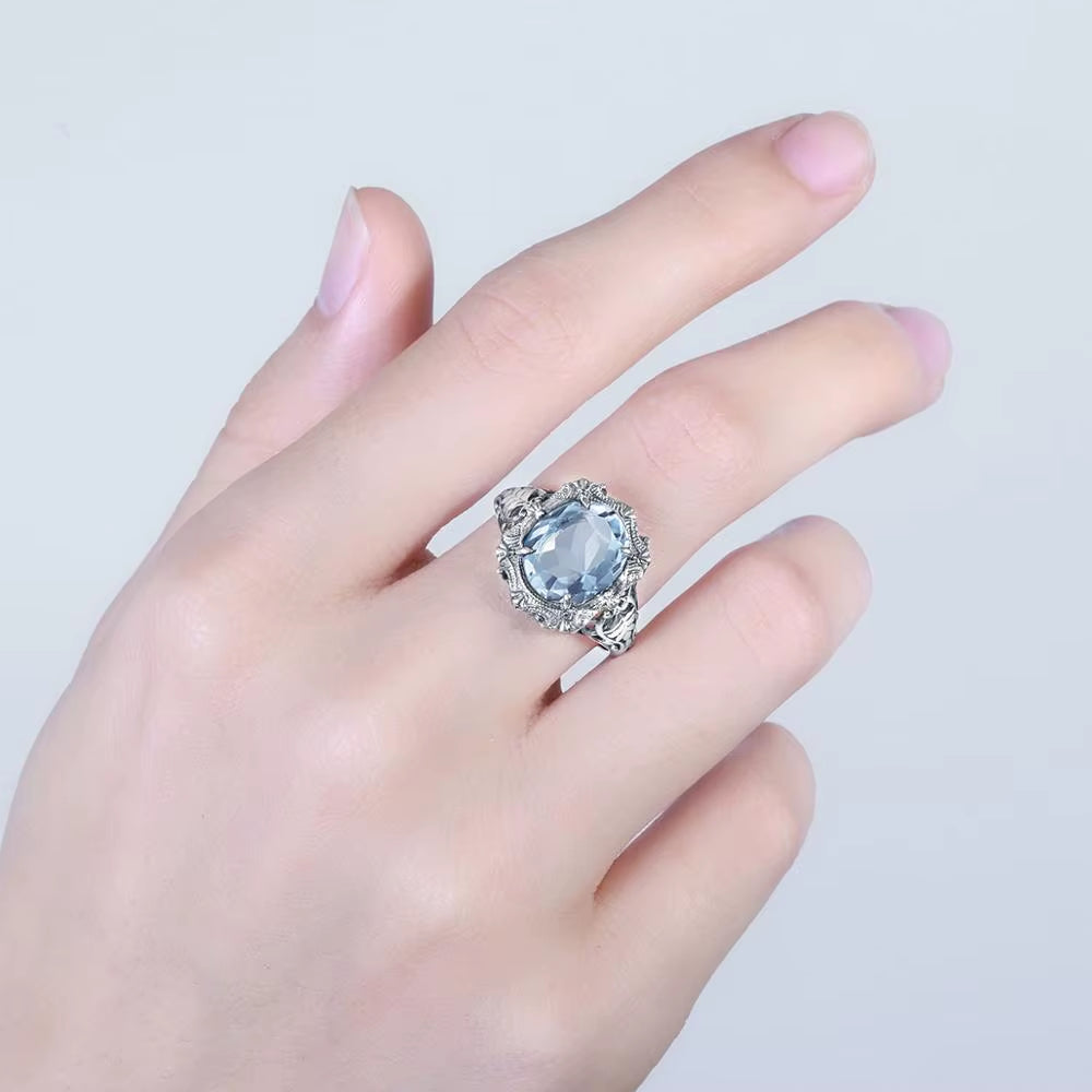 Silver 925 Ring for Women Real 925 Sterling Silver Kpop Ring Undefined Handmade Designer Unique Luxury Jewelry Delicate