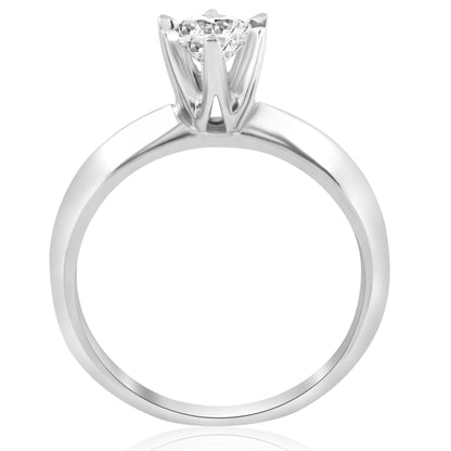 Pompeii 3/4Ct Solitaire Diamond 14K White Gold Engagement Ring (G/H,I1)