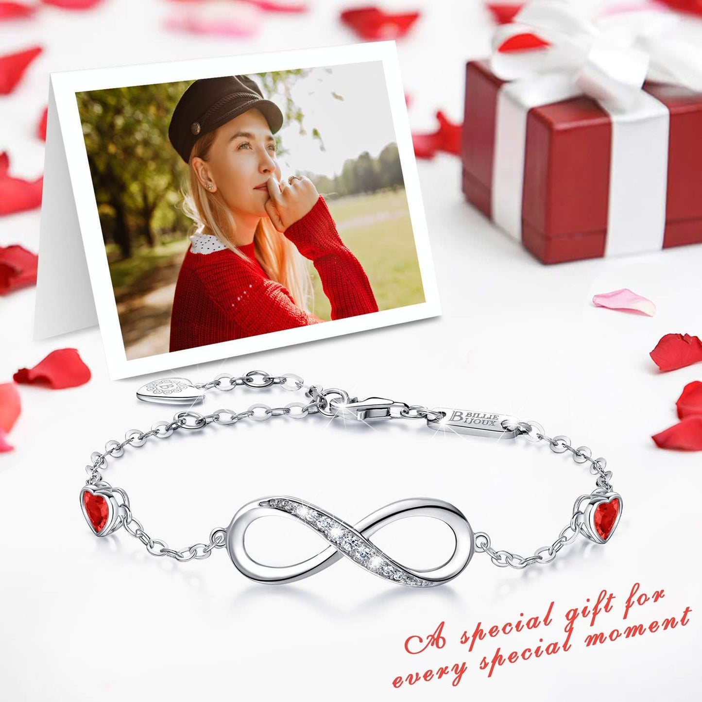 Infinity Love Bracelets for Women 925 Sterling Silver Womens Bracelet Love Symbol Charm Adjustable Bracelet Jewelry